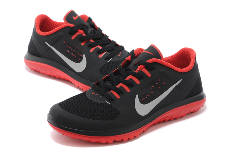 Femmes Nike FS Lite Run chaussures de course libre noir rouge (4)